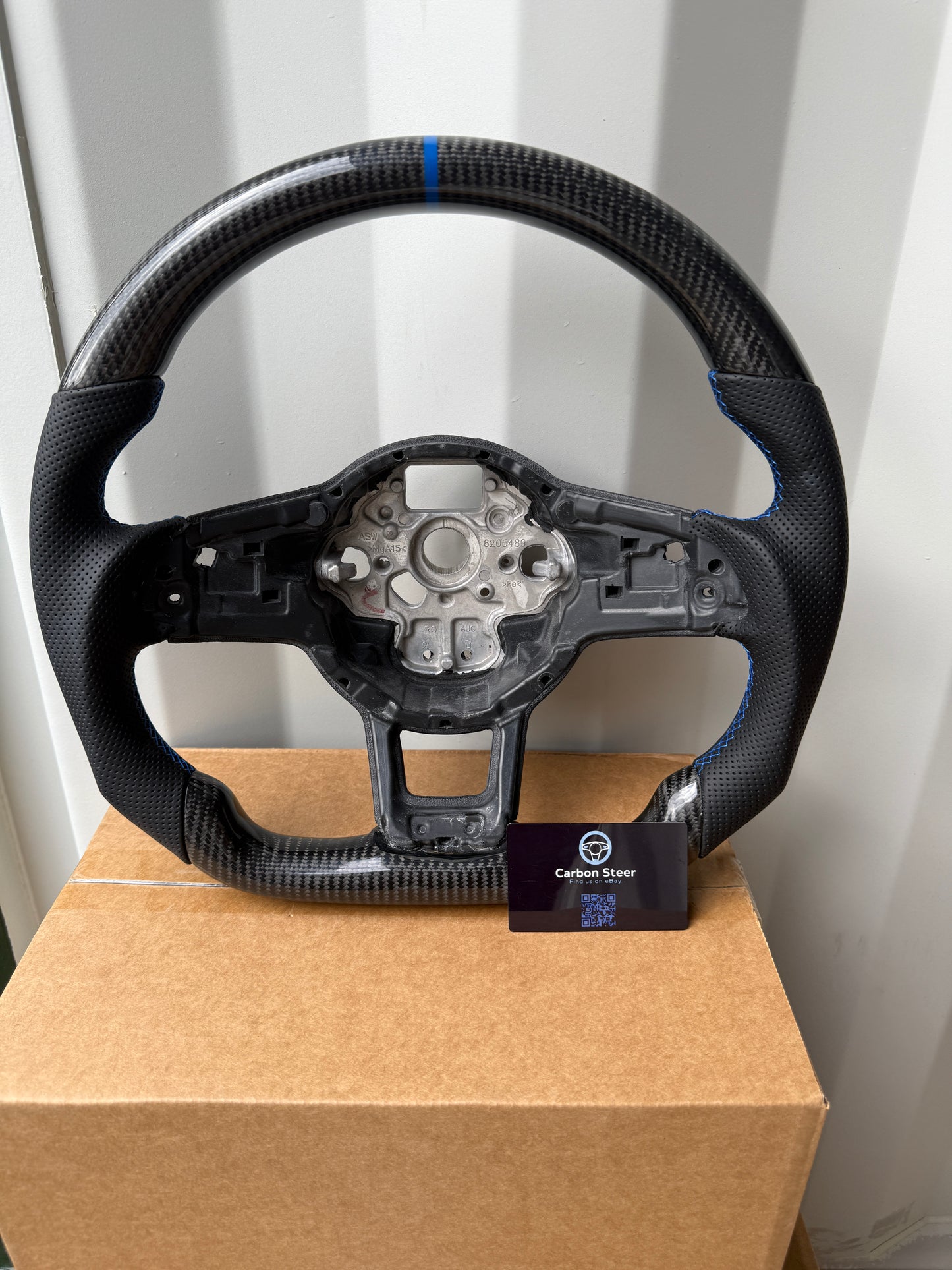 VOLKWAGEN POLO CARBON STEERING WHEEL + AIRBAG COVER