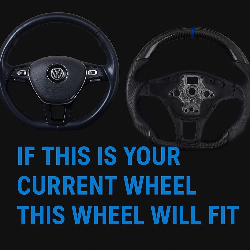 VW GOLF MK7 Transporter CARBON STEERING WHEEL T6 Crafter Blue & MORE