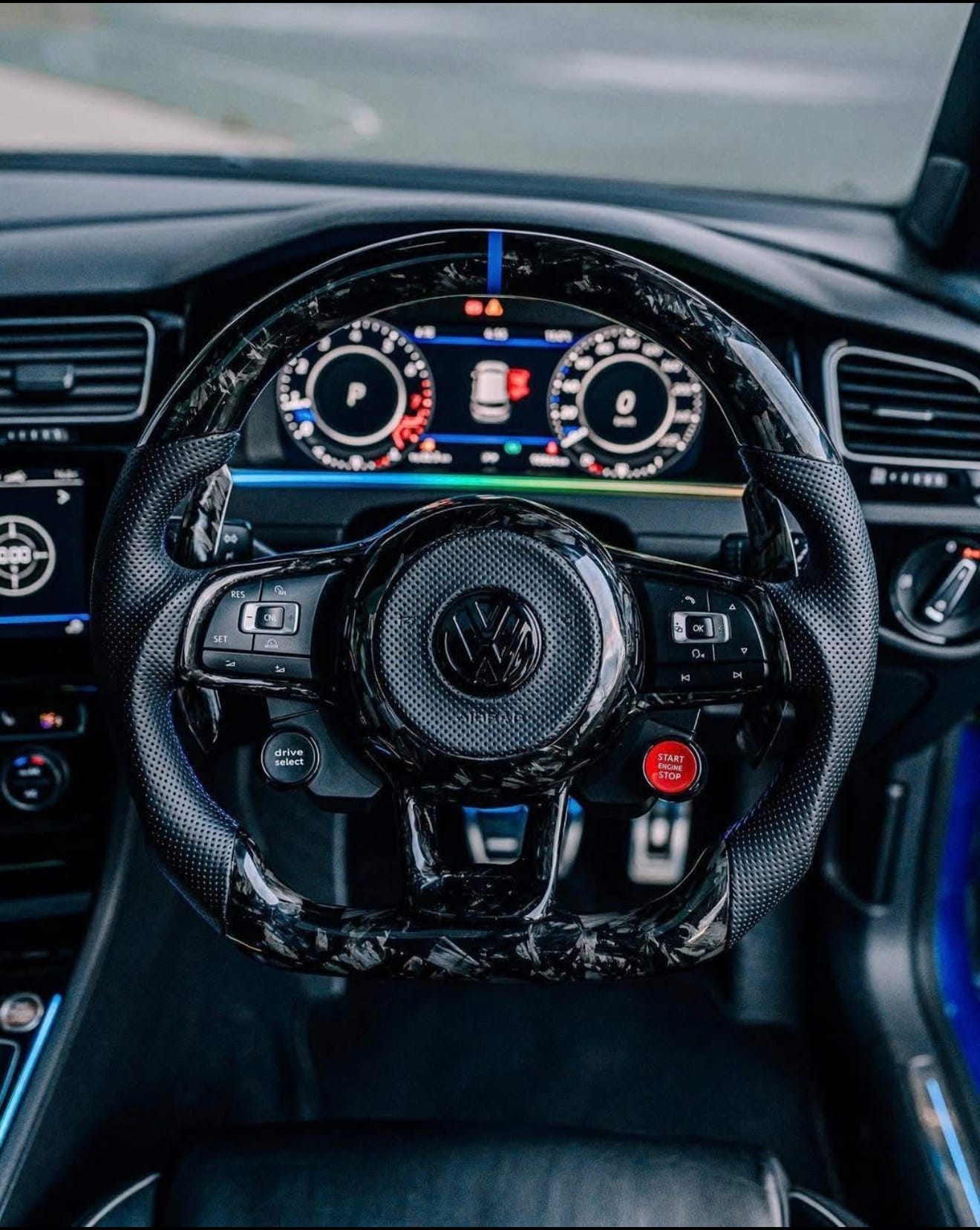 LED Carbon Fibre Steering Wheels