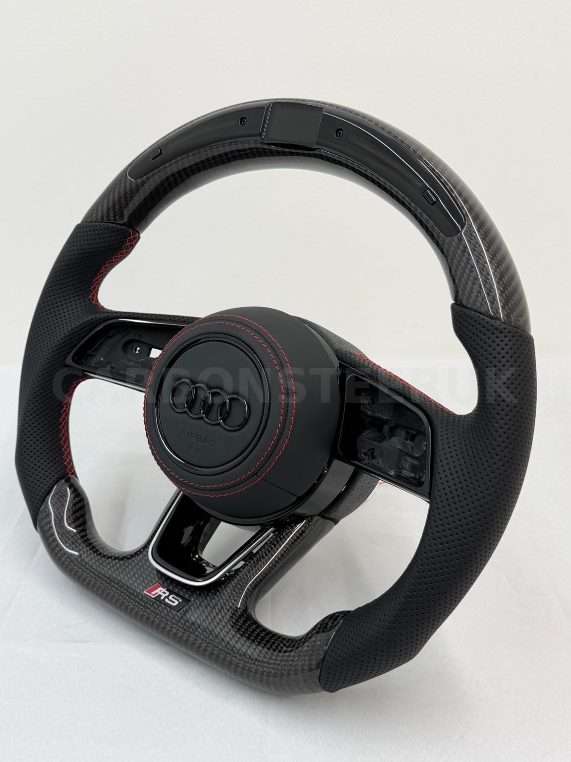 Audi LED Leather Carbon Steering Wheel 8VFL RS3 S3 S4 S5 RS5+MORE
