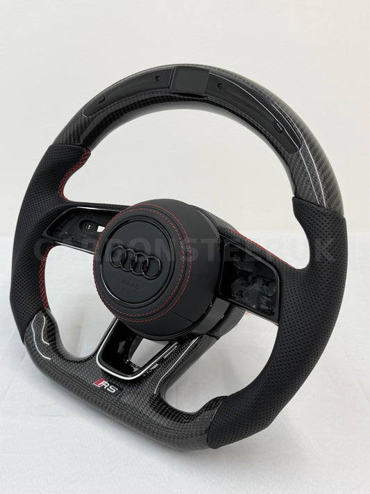 Audi LED Leather Carbon Steering Wheel 8VFL RS3 S3 S4 S5 RS5+MORE