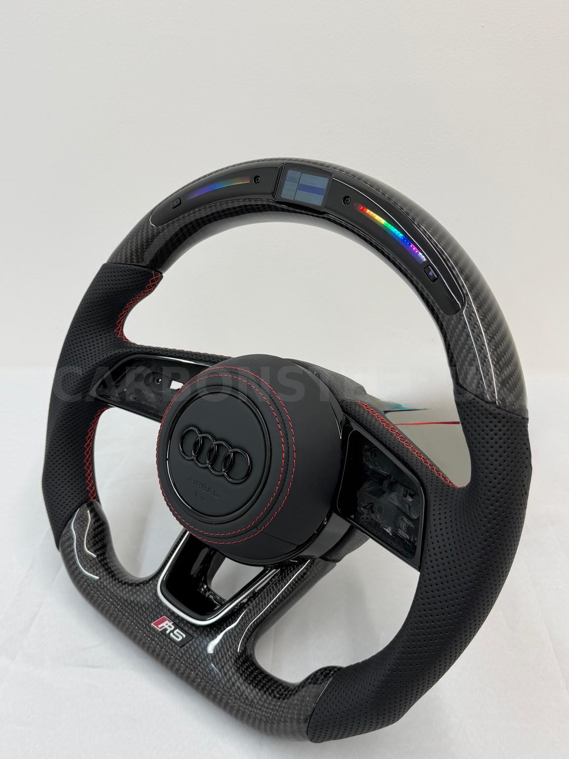 Audi LED Leather Carbon Steering Wheel 8VFL RS3 S3 S4 S5 RS5+MORE