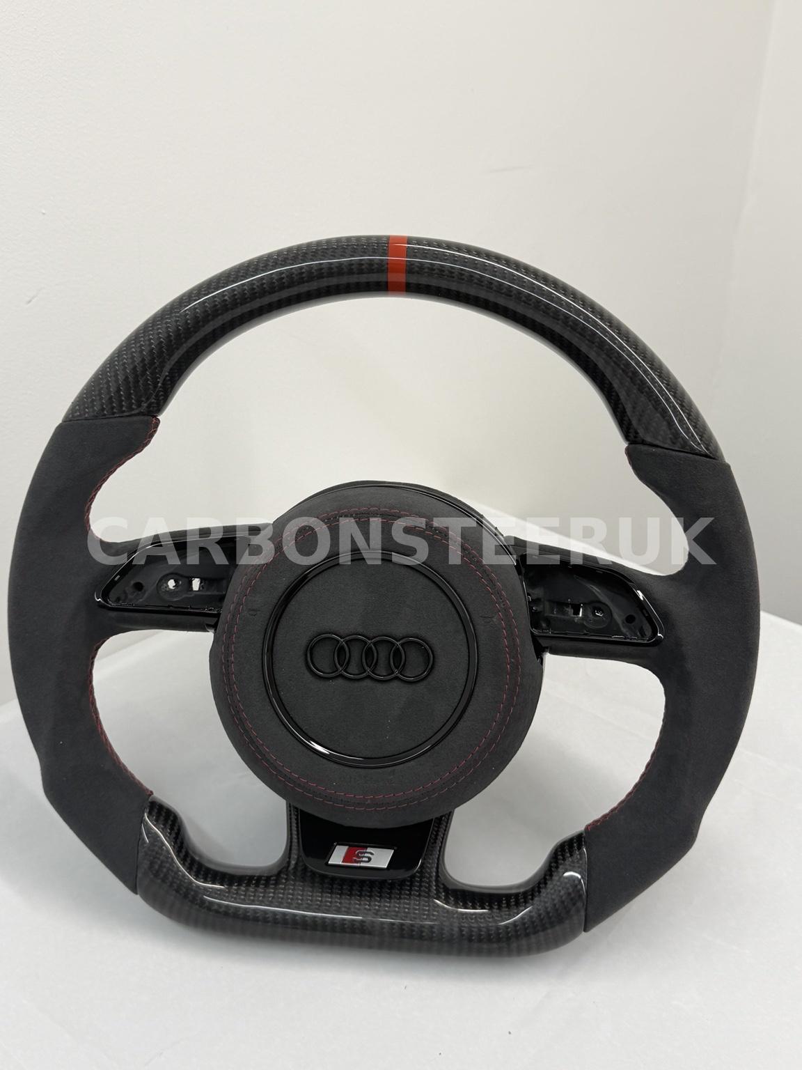 Audi Alcantara Carbon Fibre Steering Wheel 8V PFL RS3 S3 S4 S5 RS5 RS6 RS7 2013-2016