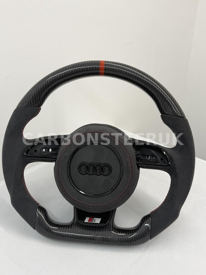Audi Alcantara Carbon Fibre Steering Wheel 8V PFL RS3 S3 S4 S5 RS5 RS6 RS7 2013-2016
