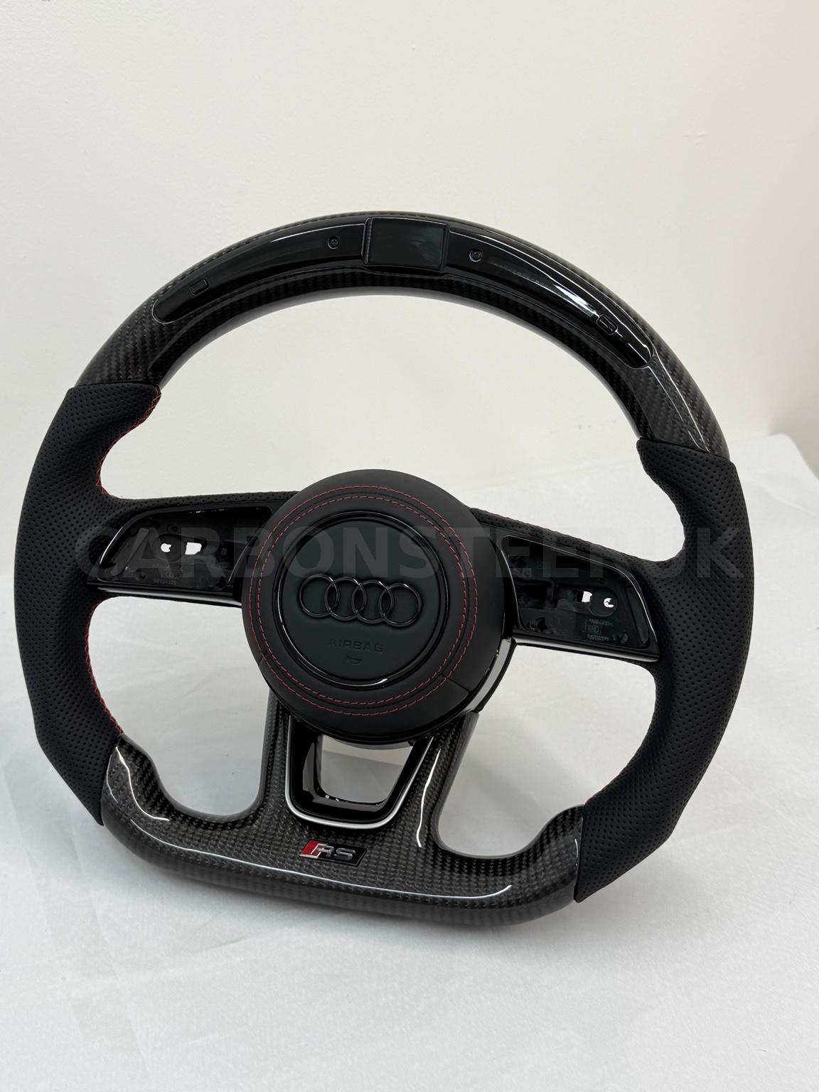 Audi LED Leather Carbon Steering Wheel 8VFL RS3 S3 S4 S5 RS5+MORE