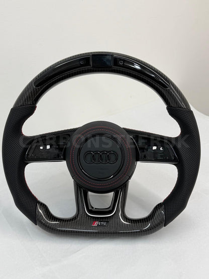 Audi LED Leather Carbon Steering Wheel 8VFL RS3 S3 S4 S5 RS5+MORE