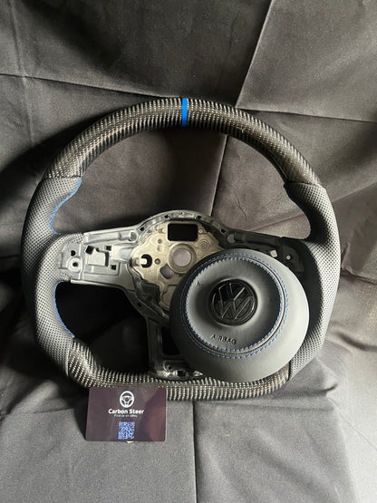 VOLKWAGEN POLO CARBON STEERING WHEEL + AIRBAG COVER