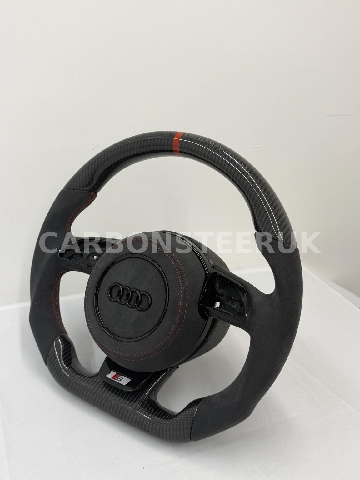 Audi Alcantara Carbon Fibre Steering Wheel 8V PFL RS3 S3 S4 S5 RS5 RS6 RS7 2013-2016