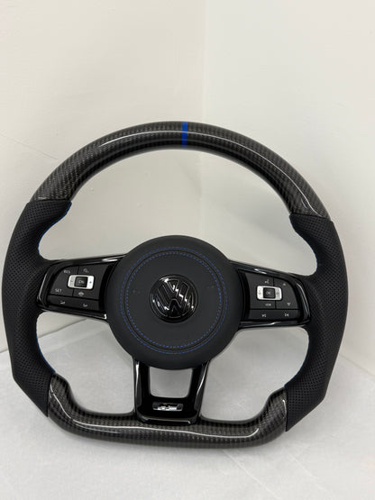 Volkswagen Golf MK7/7.5 GTI / R Carbon Fibre Steering Wheel including buttons and airbag
