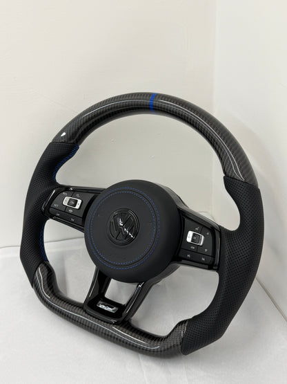 Volkswagen Golf MK7/7.5 GTI / R Carbon Fibre Steering Wheel including buttons and airbag