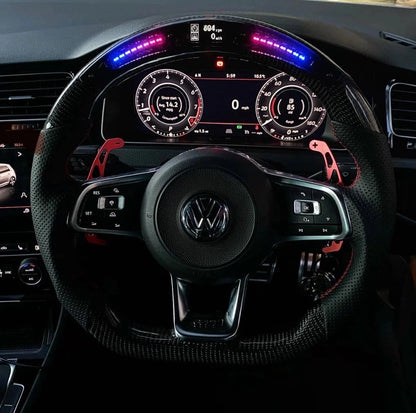 LED Carbon fibre Steering Wheel For VW Golf polo 6CMK7/7.52014-20120