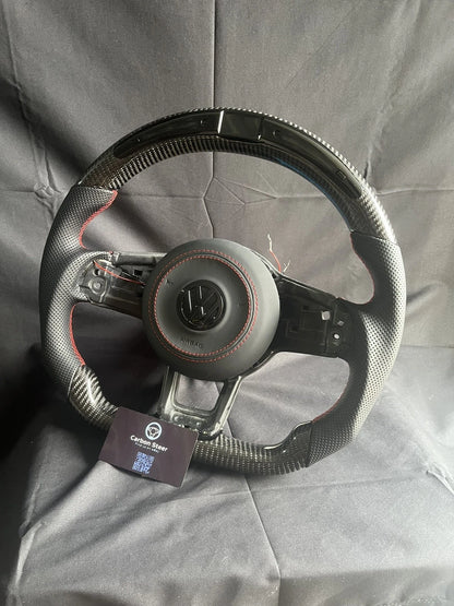 LED Carbon fibre Steering Wheel For VW Golf polo 6CMK7/7.52014-20120