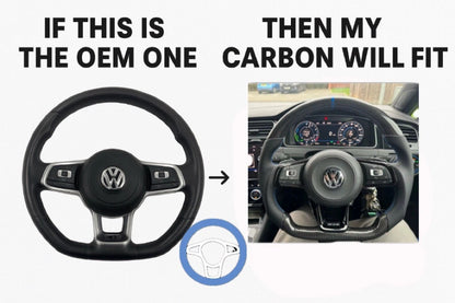 Real Carbon Wheel VW Golf MK7/7.5 Polo 6C GTI R 2013-20 XMAS 🎄 OFFER 🎉